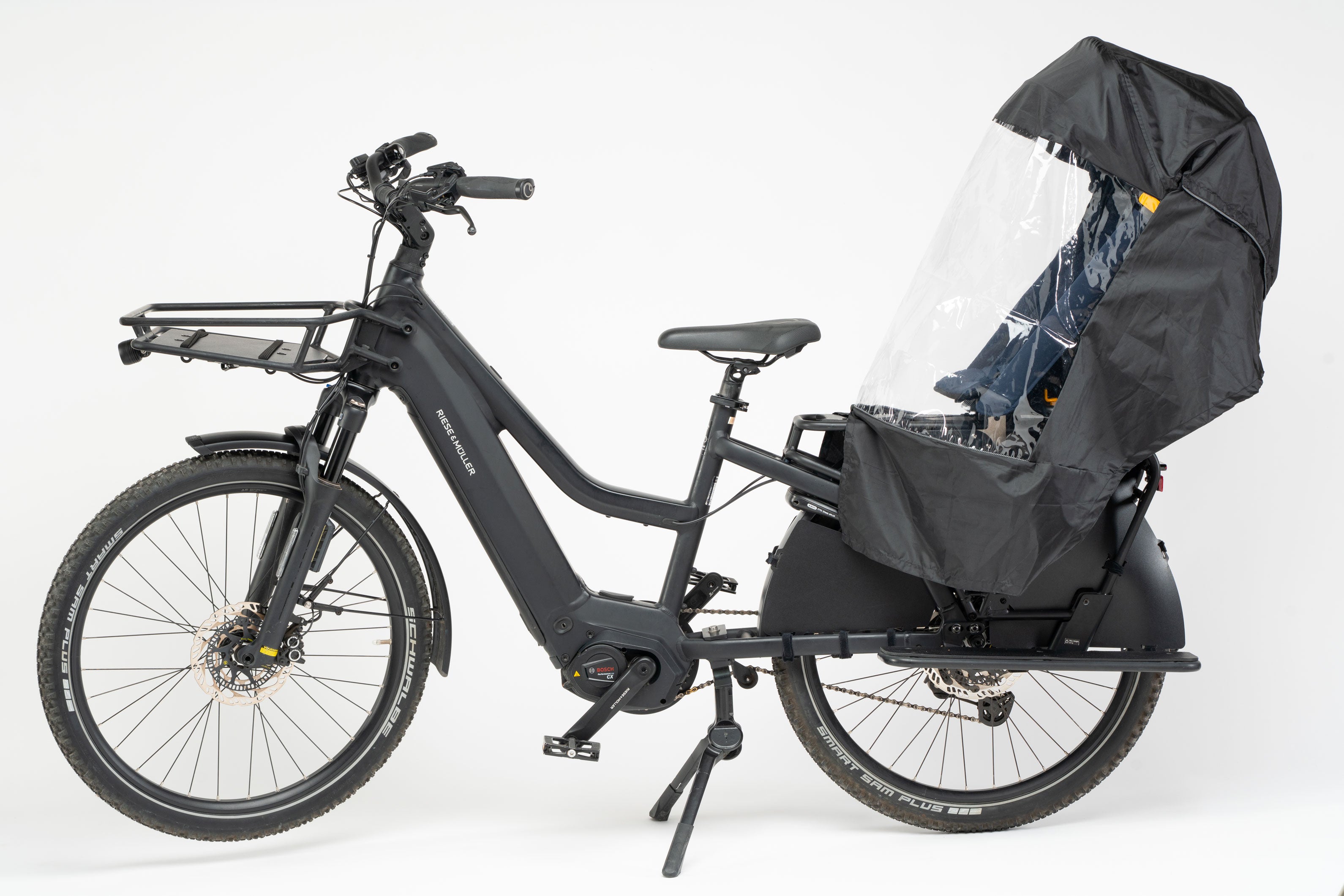 La protection pluie du FAAR Ride en mode vélo