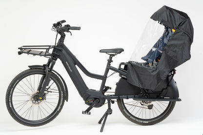 La protection pluie du FAAR Ride en mode vélo