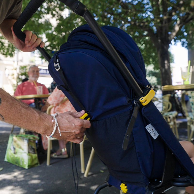 Eléments jaunes du FAAR Ride pour faciliter la manipulation